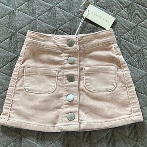 NWT- Jamie Kay Baby Pink Corduroy Skirt
